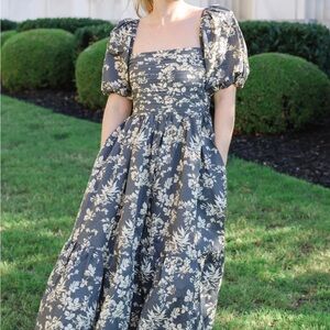 Floral Emilie Cotton Midi Dress